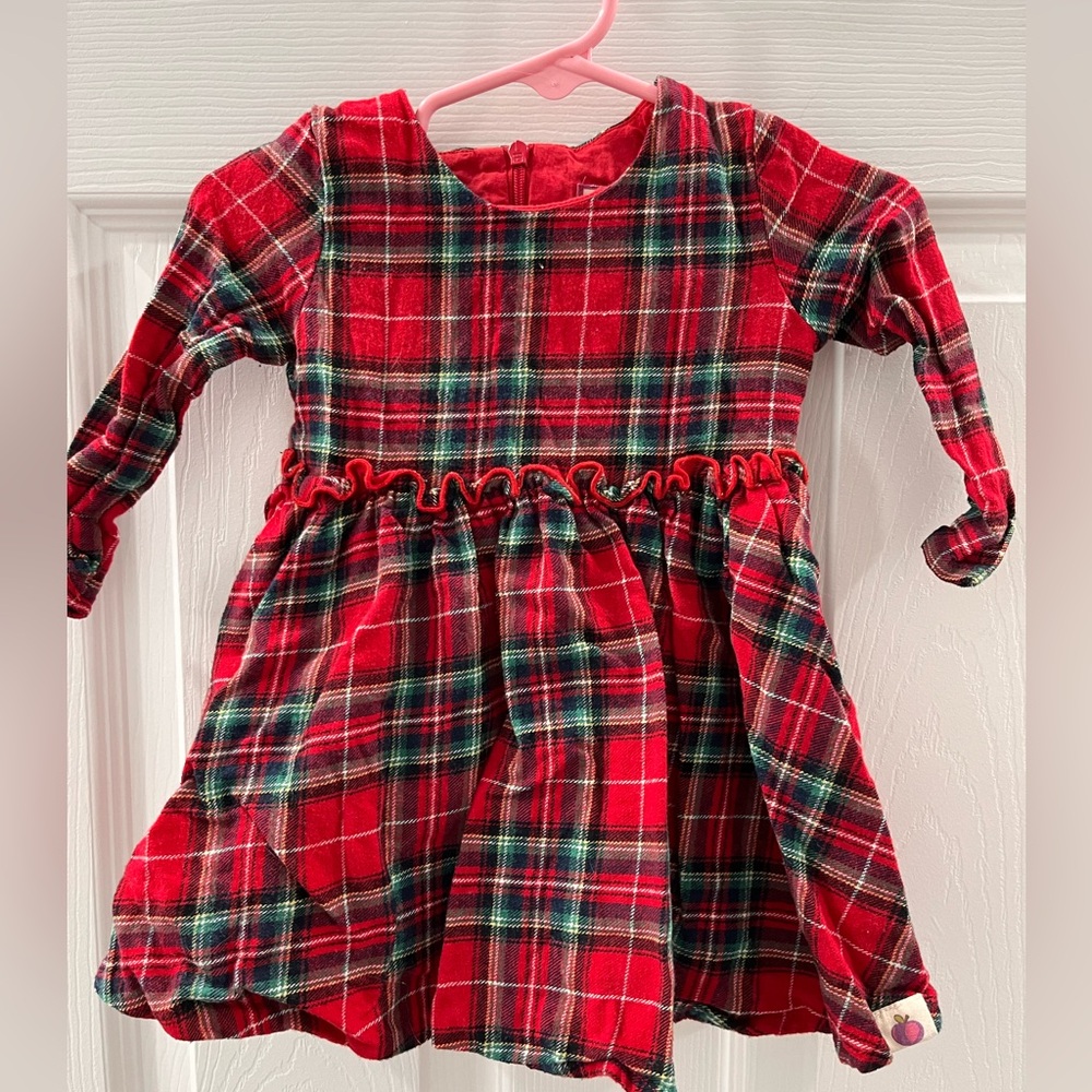 Cheeky Plum Plaid Christmas Dress